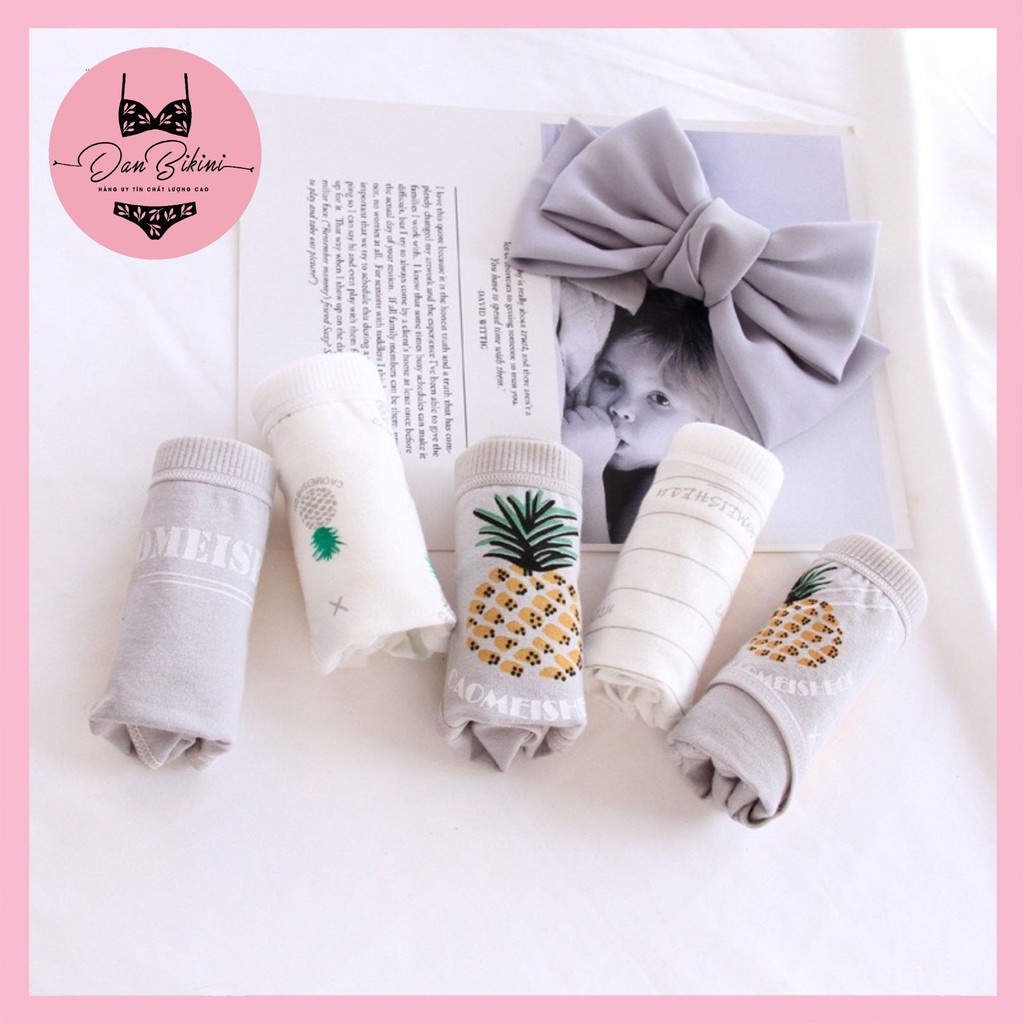Quần Lót Nữ Cotton hoạ tiết hình quả dứa kháng khuẩn lên dáng sexy mẫu A002