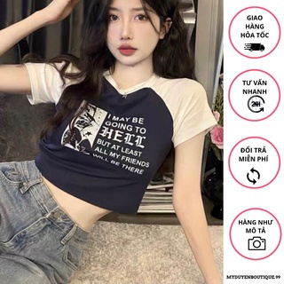 Áo croptop raplang in hình siêu ngầu