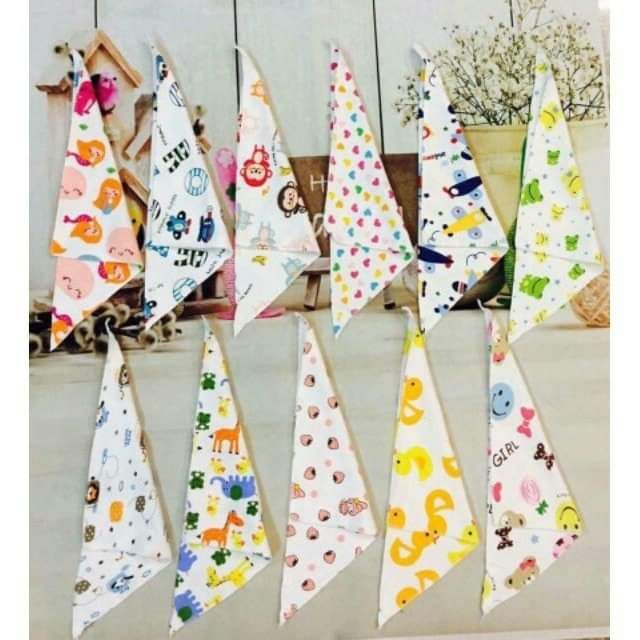Khăn yếm tam giác cotton cho bé