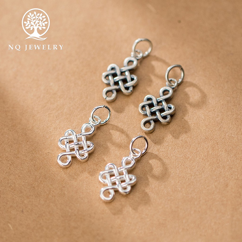 Charm bạc kết đồng tâm treo - NQ Jewelry