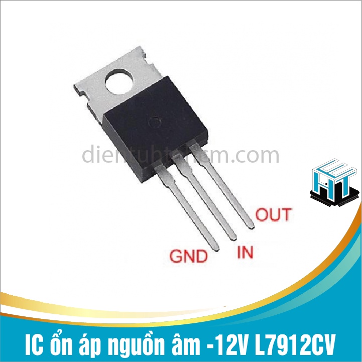 Combo 4 con IC ổn áp nguồn âm -12V L7912CV 7912 chân cắm TO-220 loại tốt