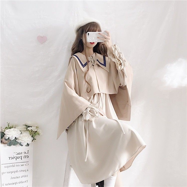 [Order]  Vài dài thắt eo + áo choàng cape poncho | BigBuy360 - bigbuy360.vn