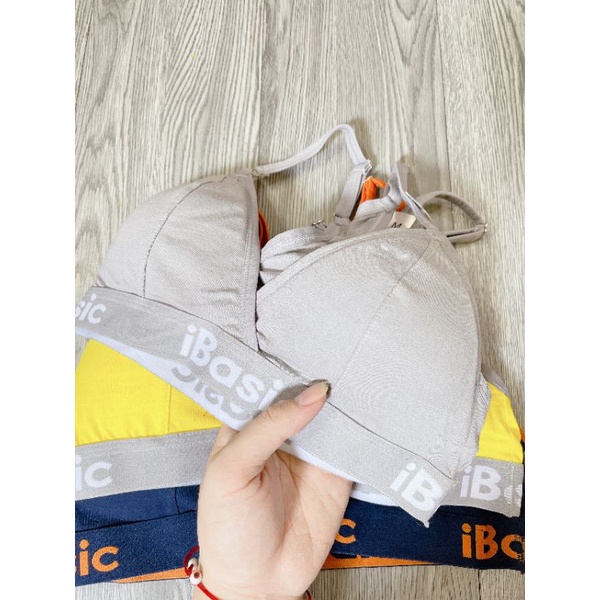Áo Lót Coton Xuất Khẩu-Áo Bra Đệm Mỏng Phối Màu lbasic Siêu Xịn