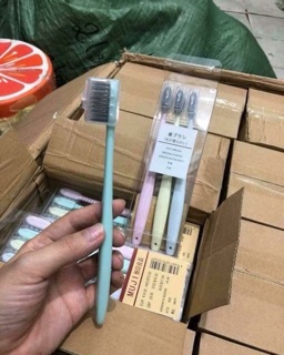 COMBO SÉT 4 BÀN CHẢI ĐÁNH RĂNG MUJI LÚA MẠCH NHẬT BẢN