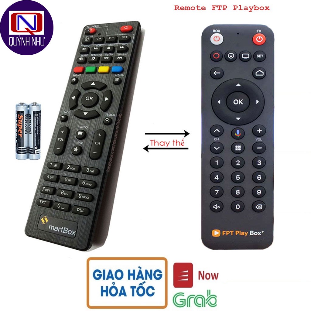 Remote SmartBox thay thế cho remote FPT Play box 2018 (S335), 2019 (S400), 2020 (S550) hoặc Smartbox VNPT