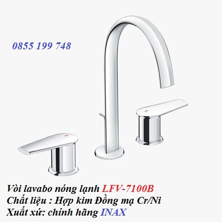 [CHÍNH HÃNG] Vòi rửa mặt (lavabo) nóng lạnh, van riêng INAX LFV-7100B