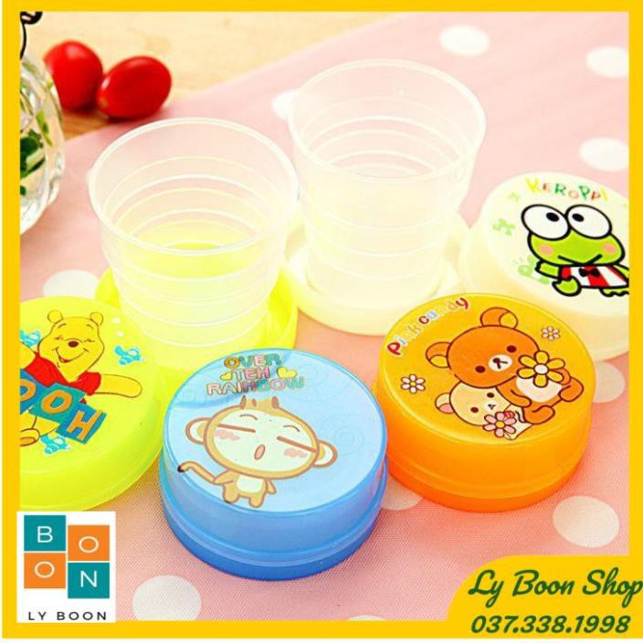 Cốc nhựa gấp gọn du lịch hoạt hình