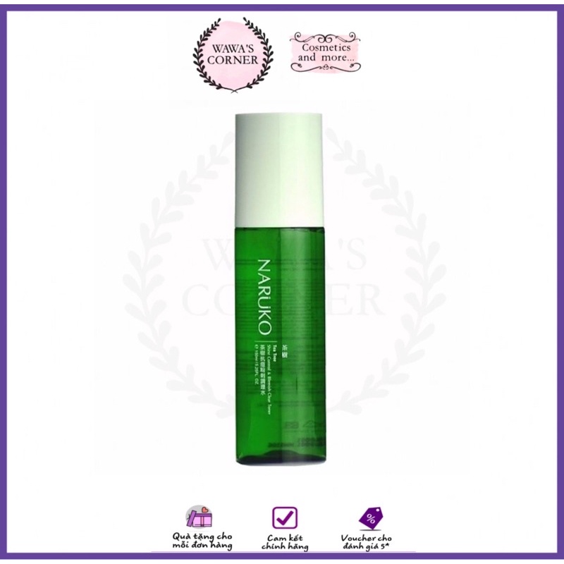 (CHÍNH HÃNG - ĐÀI LOAN) NARUKO TONER TRÀM TRÀ NGĂN NGỪA VÀ HẠN CHẾ MỤN Naruko Tea Tree shine Control