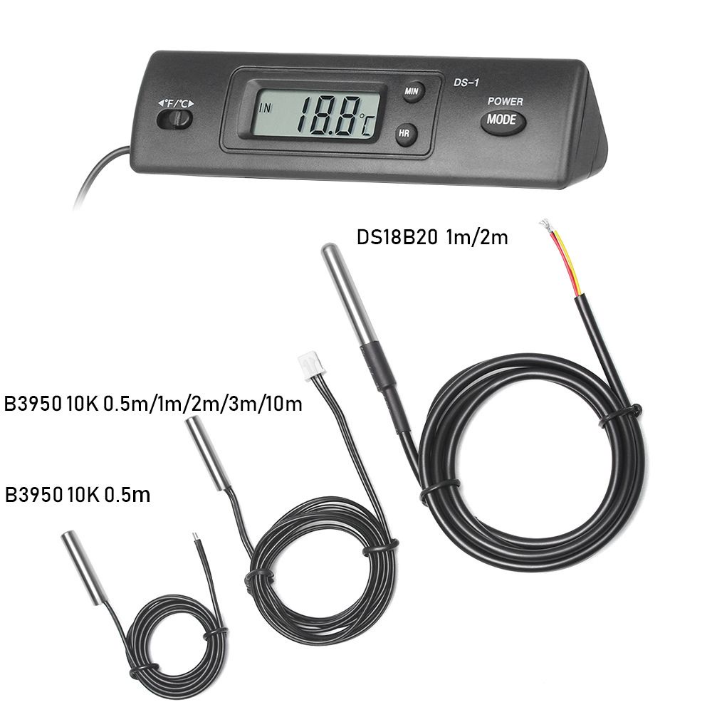 Dây cáp cảm biến nhiệt độ kỹ thuật số chống thấm nước 1M/ 1M/ 2M/ 3M/ 5M/ 10M DSTC B3950KB1820S