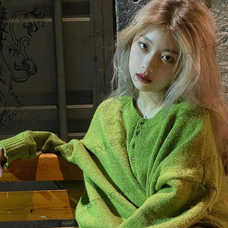 Áo Sweater Cổ Tròn Dáng Rộng Thời Trang Mùa Xuân Hàn Quốc 2022