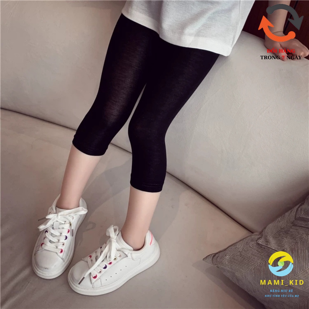 Quần Legging Lửng Cho Bé Gái (DÁNG DÀI Qua Gối) thun tăm SIÊU CO GIÃN 12-45kg mamikid (CÁC MẸ ĐỌC MÔ TẢ CHỌN SIZE Ạ)