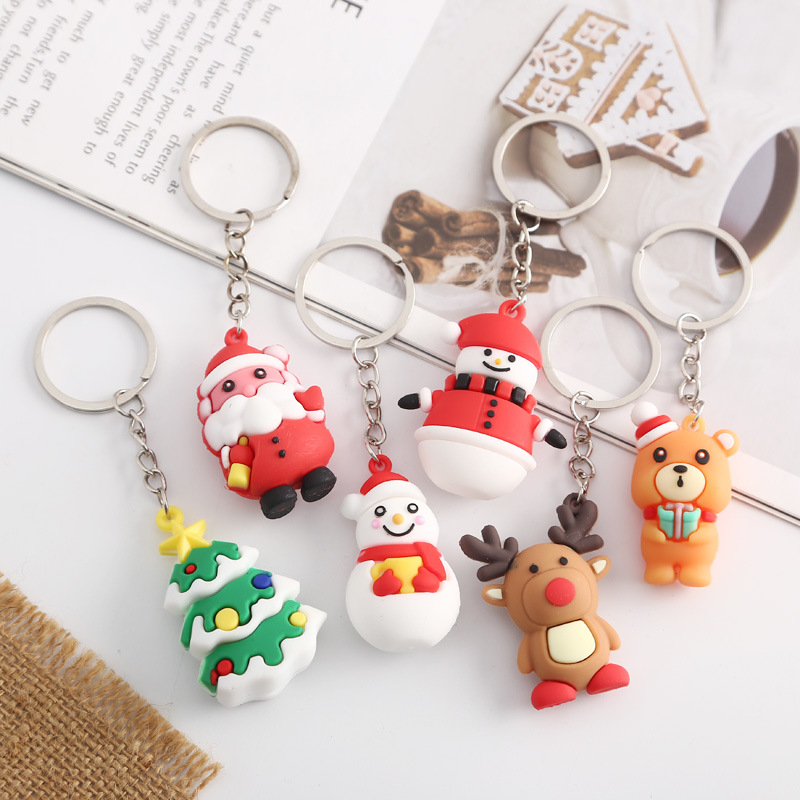 Móc Khóa Kim Loại Kiểu Dáng Chủ Đề Giáng Sinh Dễ Thương
