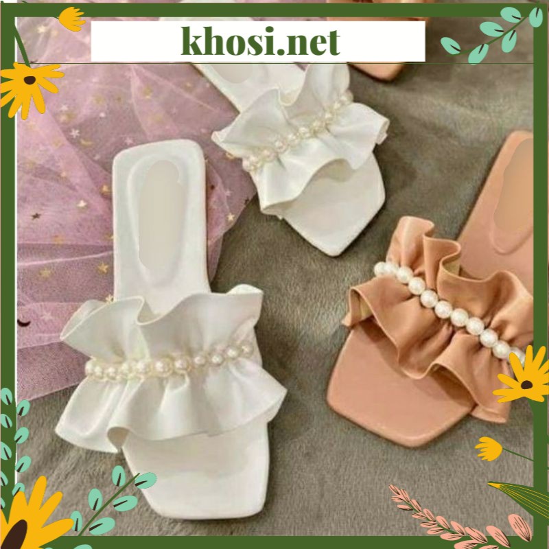 Dép Lê quai ngang Nhún Bèo Quai Ngọc_video  - DD-0254