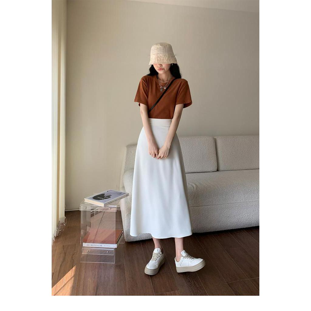 Chân Váy Chữ A Lưng Cao Xinh Xắn Dễ Phối Đồ Theo Phong Cách 62019