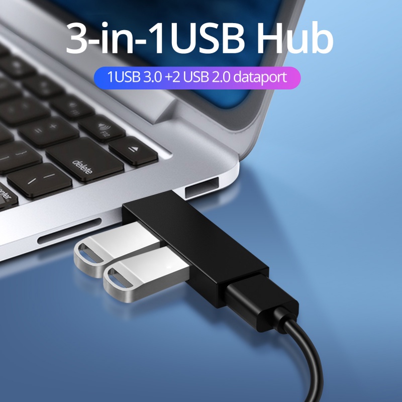 Bộ chia cổng USB 3 trong 1 HdoorLink giao diện USB A/ Type C dùng kết nối với đĩa cứng chuột bàn phím