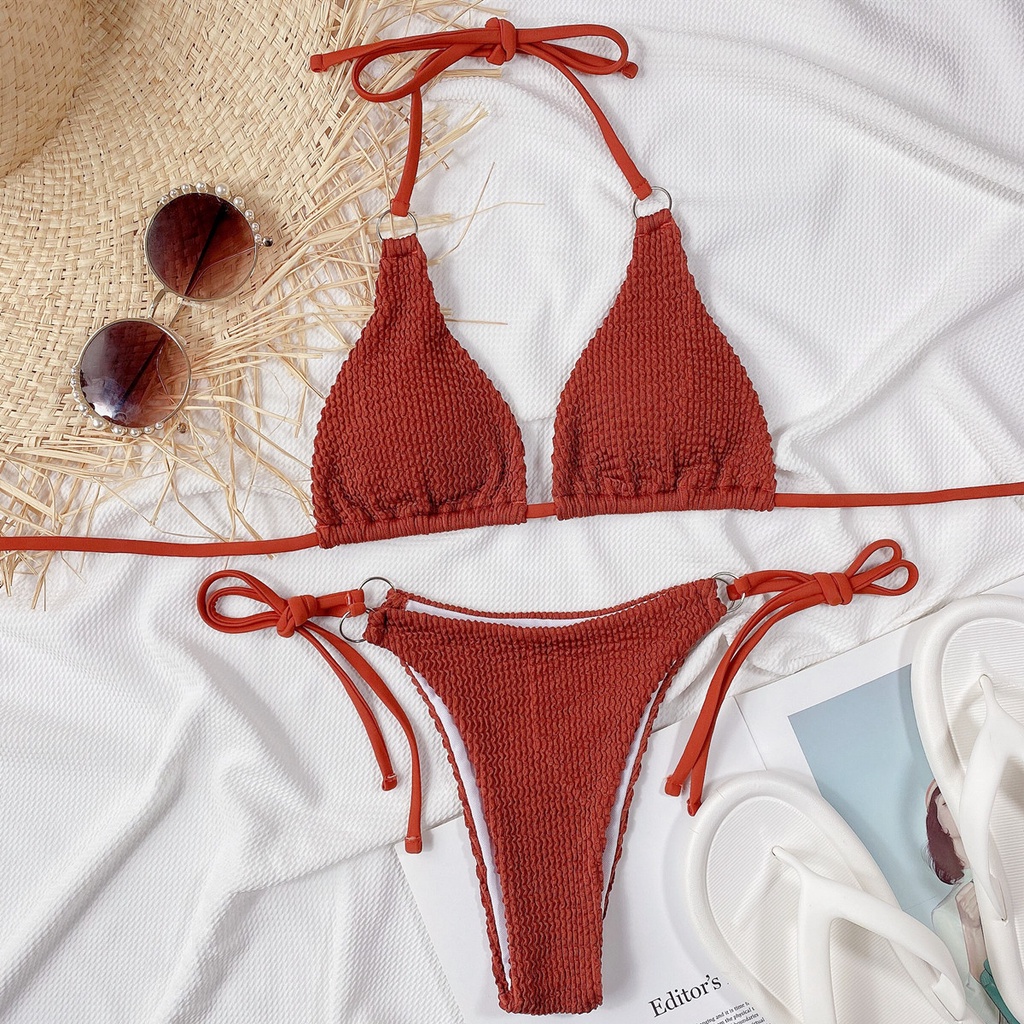 Bộ Bikini Kẻ Sọc Thời Trang Quyến Rũ Cho Nữ