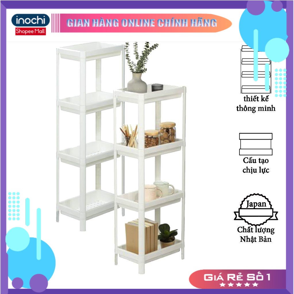 Kệ nhựa, nhà tắm đa năng chia 2/3/4 tầng Inochi Nhà Bếp, đựng mỹ phẩm KET4T - Giao màu ngẫn nhiên