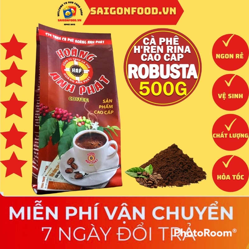 [1KG_Coffee] Cà phê Rina - Cafe pha phin cao cấp Hoàng Anh Phát H’ren Rina gói 500gr | SaiGonFood