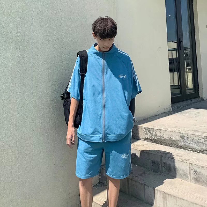 Set Đồ Thể Thao Nam Nữ Dáng Rộng đồ bộ nam Thiết Kế Đơn Giản đồ bộ thể thao nữ Phong Cách Hàn Quốc Thời Trang bộ thể thao nam mùa hè Cá Tính Quần áo nam