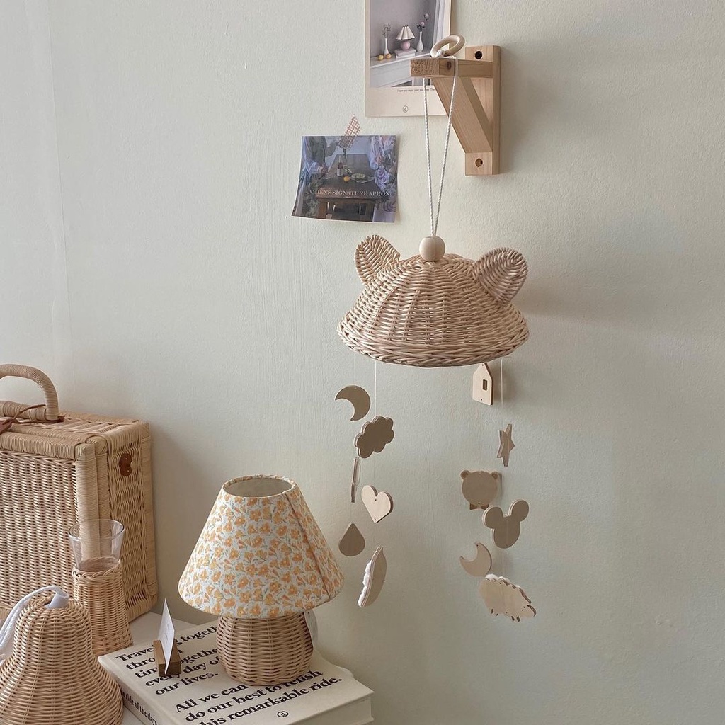 Chuông Gió Bằng Gỗ handmade Làm Bằng Thủ Công Trang Trí Phòng Ngủ Cho Bé