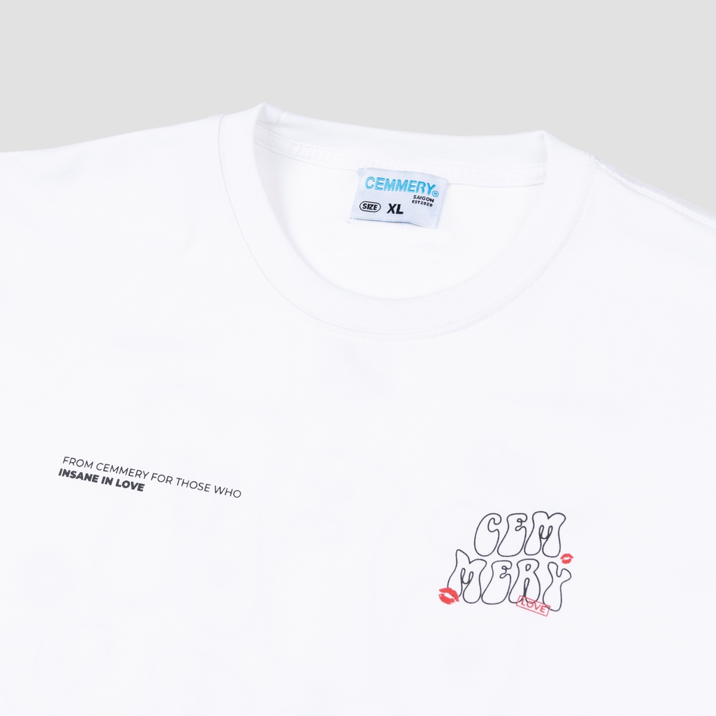 Áo Thun LocalBrand Cemmery " LUV TEE " White