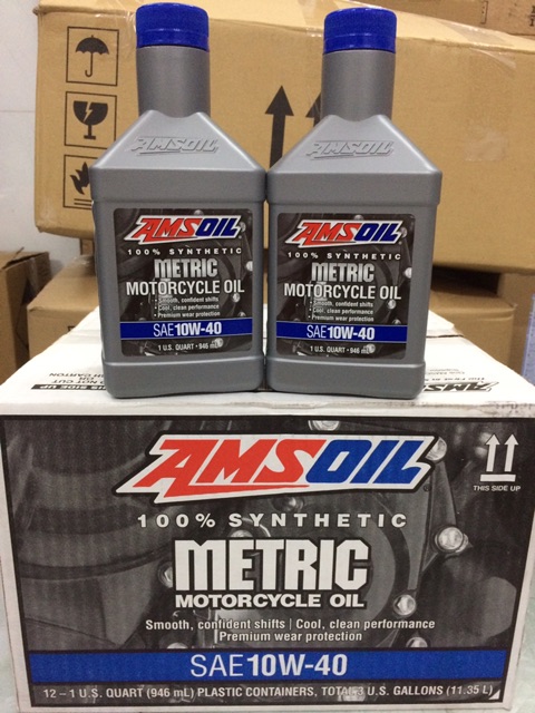 Combo Amsoil Metric 10W-40 + Lọc Nhớt Suzuki Indonesia To/Nhỏ