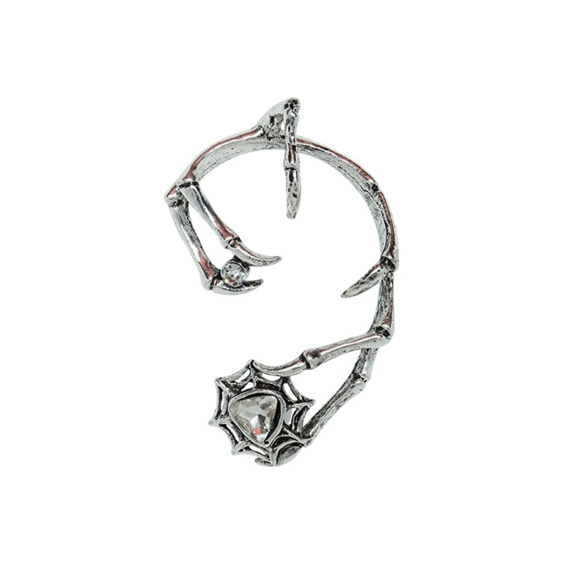 Khuyên Kẹp Vành Tai Màu Đen Hình Móng Vuốt Quỷ Phong Cách Gothic