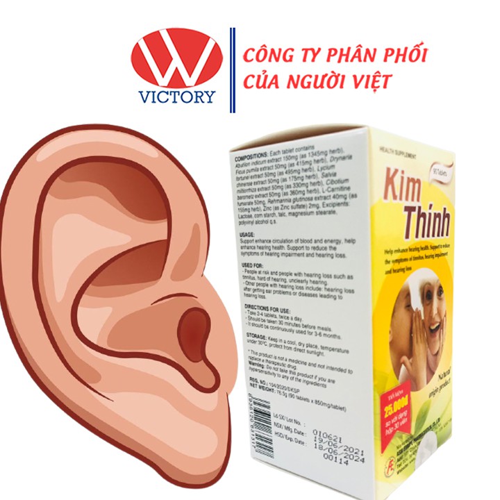 Kim thính suy giảm thính lực (hộp 90 Viên) - Victory