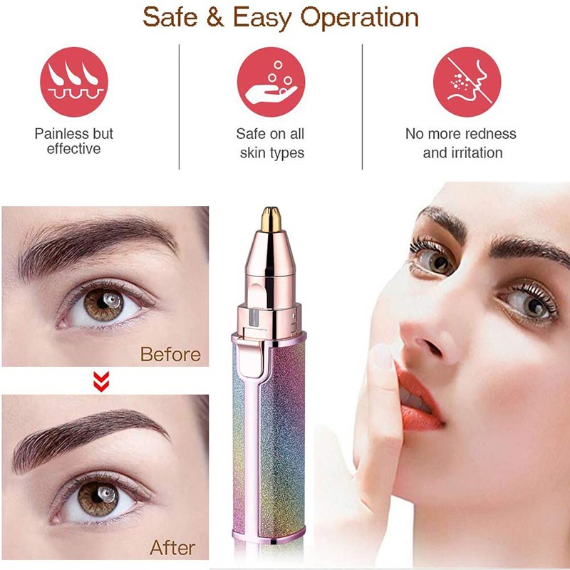 Máy Tẩy Lông Mày 2 Trong 1 Sạc USB Chất Lượng Cao