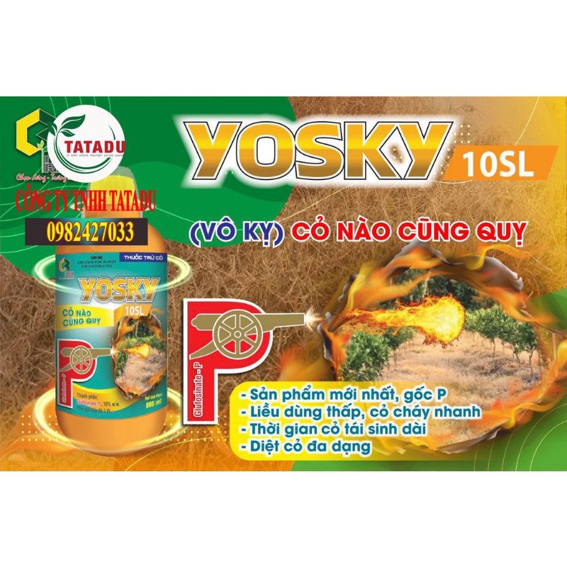 Thuốc trừ cỏ YOSKY 10SL 800ML