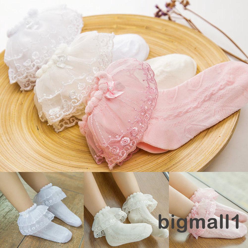 Vớ Cotton Phối Ren Cho Bé Gái