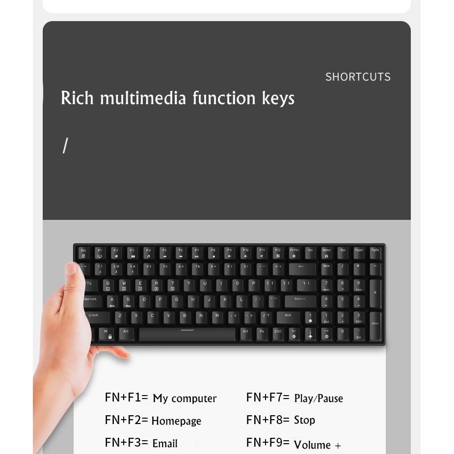 Royal Kludge RK860 - Bàn phím cơ bluetooth không dây mini Royal Kludge RK100 Led đơn sắc 100 Phím kết nối 3 chế độ | BigBuy360 - bigbuy360.vn