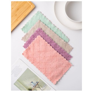 Set 5 khăn lau tay nhà bếp Siêu Thấm, kích thước 14x 20 cm/ chiếc, dùng lau bếp lau tay, lau đĩa