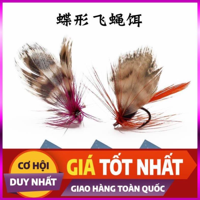 [Xả Kho 3 Ngày] Set 12 con mồi lông gắn lông vũ và cánh bướm siêu đẹp