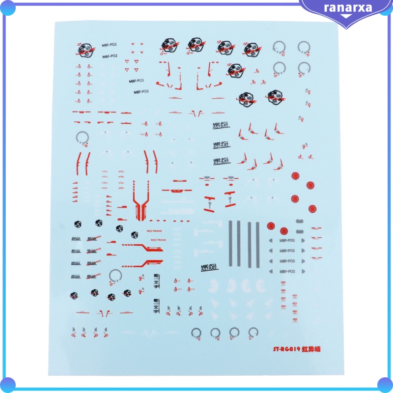 Miếng Dán Decal Chống Nước Cho Mô Hình Gundam Bandai Rg019