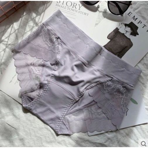 Quần lót ren cotton cao cấp, cạp cao che khuyết điểm, bigsize đến 60kg (Hàng chuẩn) | BigBuy360 - bigbuy360.vn