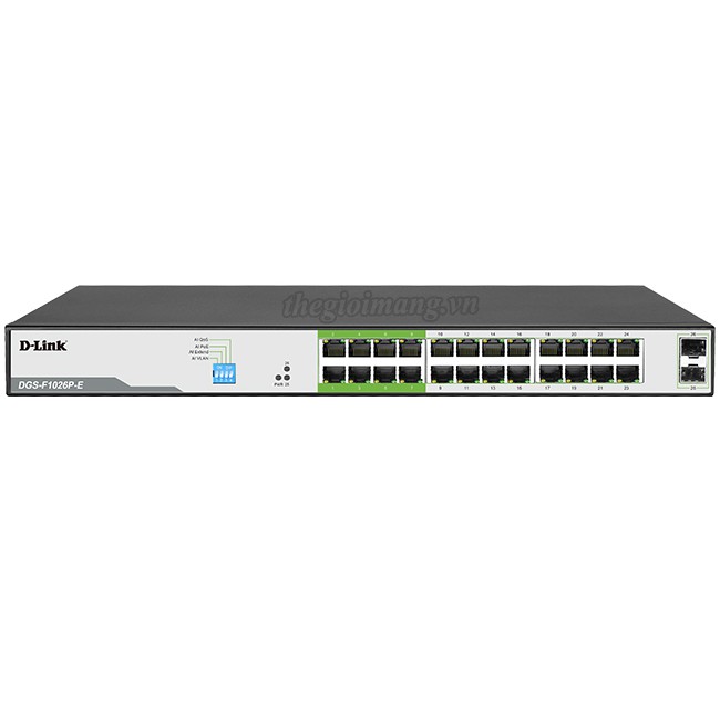 Bộ chia mạng Dlink DGS-F1026P-E 250M 24-PORT 1000MBPS POE SWITCH WITH 2 SFP PORTS