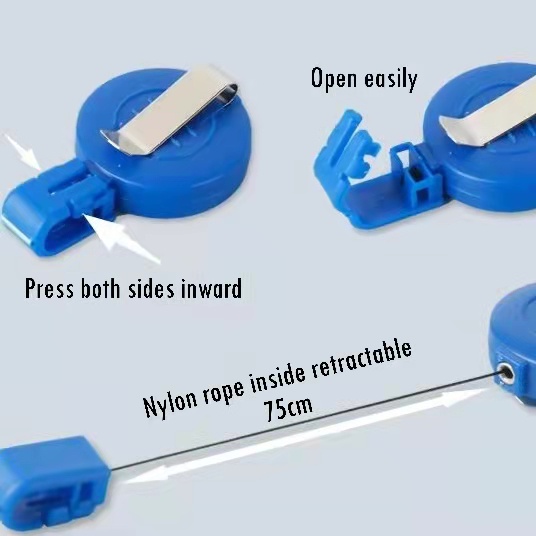 1 Dây Đeo Thẻ Tên Màu Sắc Thu Gọn Được