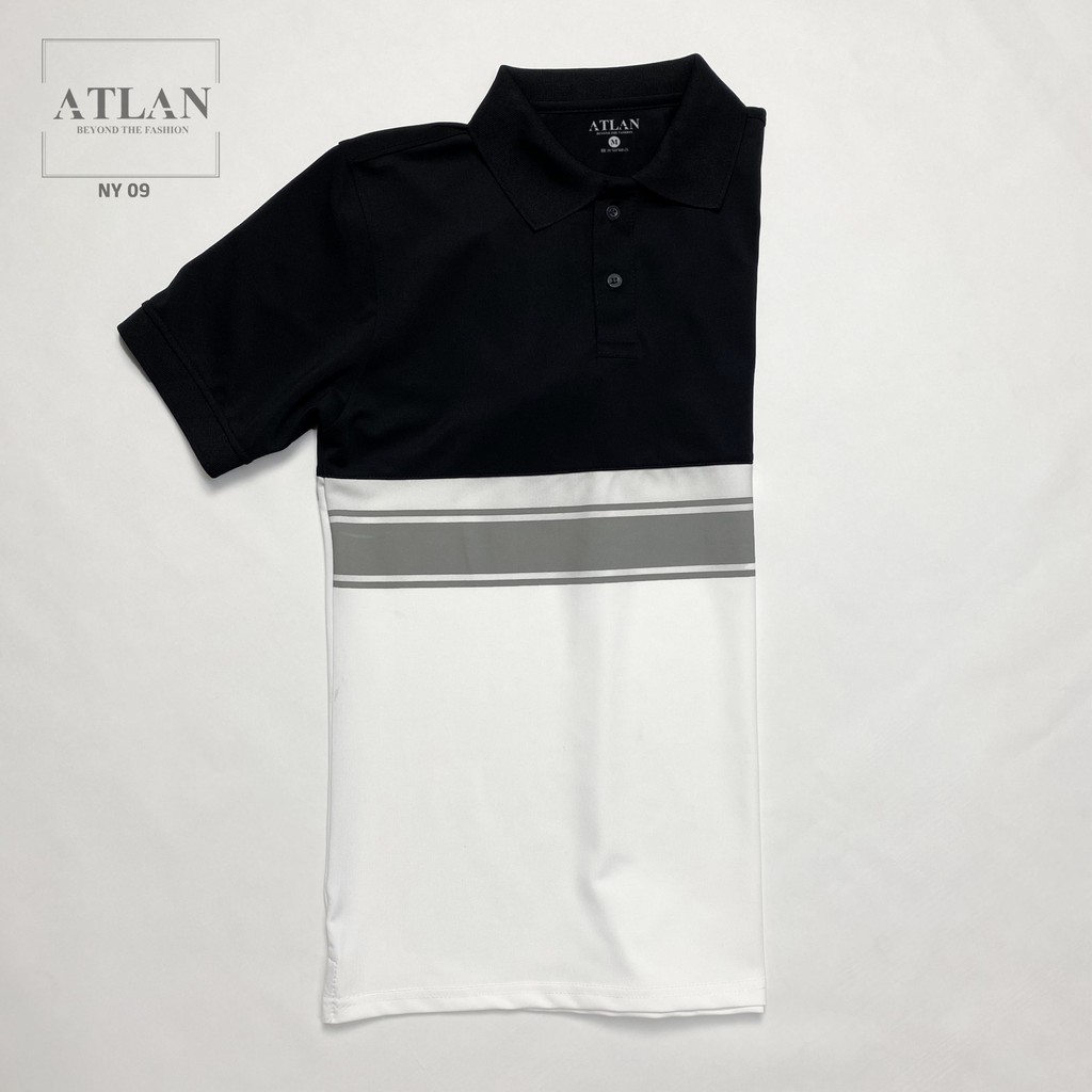 Áo Ngắn Tay Có Cổ 💖 𝘍𝘳𝘦𝘦𝘴𝘩𝘪𝘱 💖 Áo Polo Nam Đen Phối Trắng Sọc Xám - NY12 | BigBuy360 - bigbuy360.vn