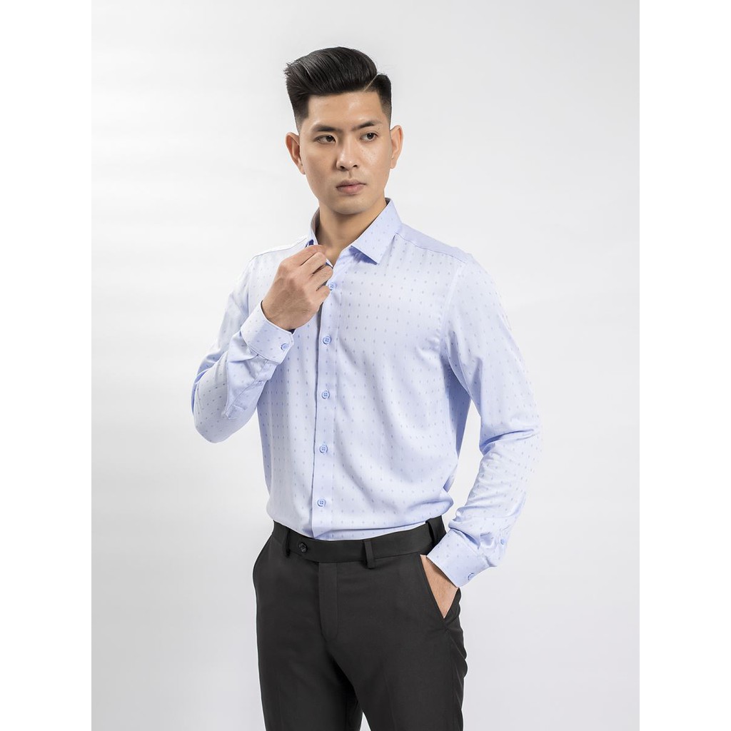 Áo sơ mi nam dài tay ARISTINO- sợi sồi- slim- als62808