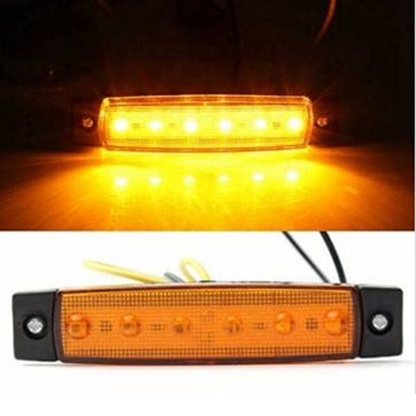 Đèn Led Tín Hiệu DC 12V-24V 6 SMD Chuyên Dụng Cho Xe Hơi Xe Tải