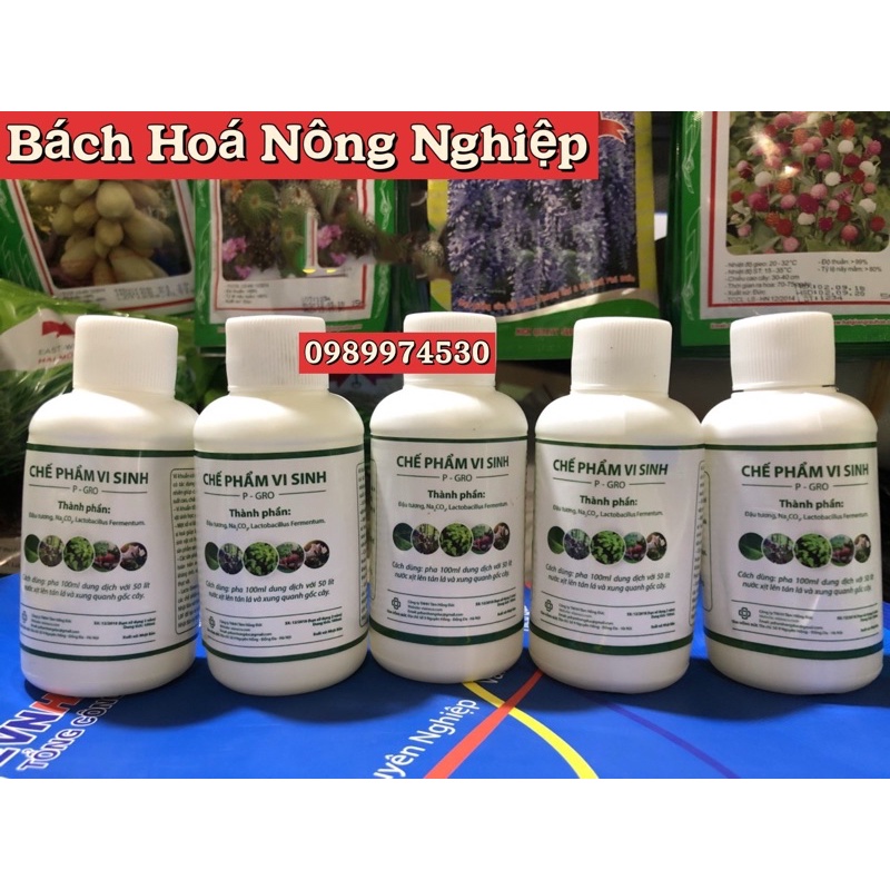 Chế Phẩm Vi Sinh P-GRO Trừ Nấm Bệnh, Ngừa Sâu Bệnh, Thúc Đẩy Mọc Mầm