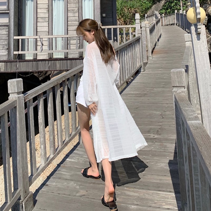 Hàng mới về Áo khoác cardigan chiffon mỏng tay dài thời trang đi biển mùa hè mới 2021
 | BigBuy360 - bigbuy360.vn