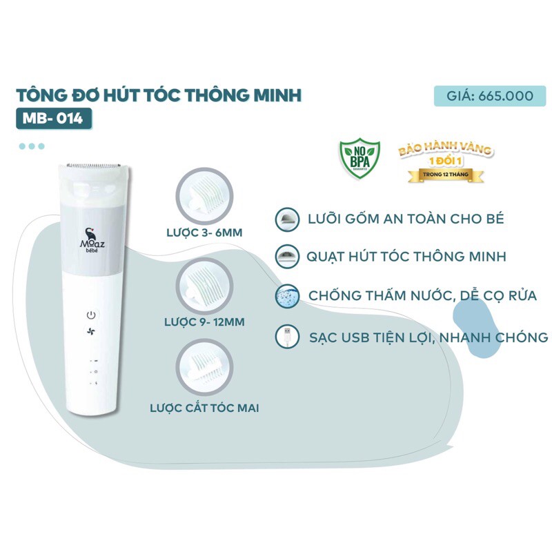 Tông Đơ Cắt Tóc Cho Bé Moaz Bebe MB014