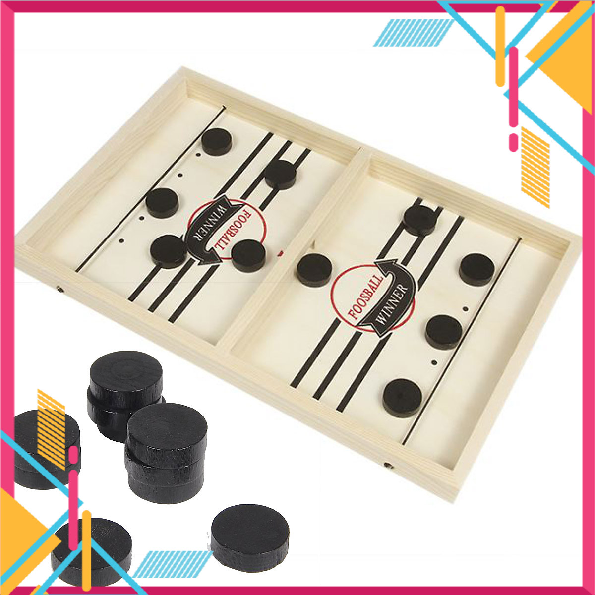 Mua Ngay Bộ Cờ Búng Bàn Đấu Ice Hockey Bằng Gỗ - Chọn Size -  Foosball Winner, Sling Puck