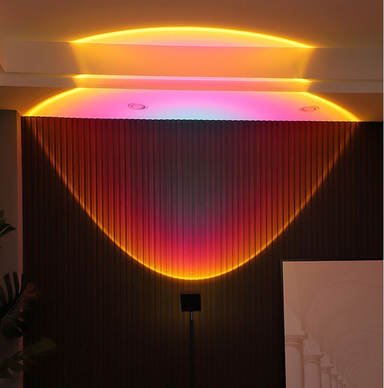 [Có sẵn] Đèn chiếu sáng tạo hoàng hôn cầu vồng dùng trong triển lãm/phòng khách độc đáo