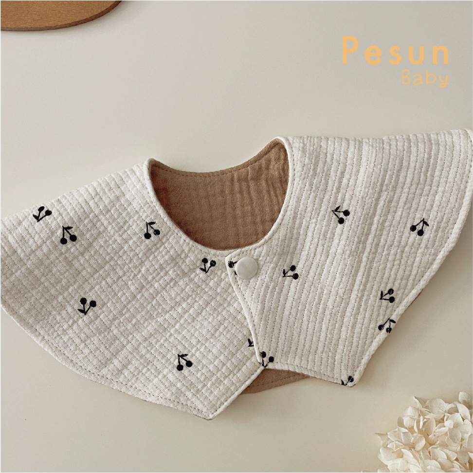 Khăn Yếm Dãi Cotton Cao Cấp Phong Cách Hàn Quốc