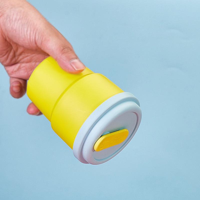 Cốc Uống Nước Silicone Có Nắp Đậy Chống Rò Rỉ Chịu Nhiệt