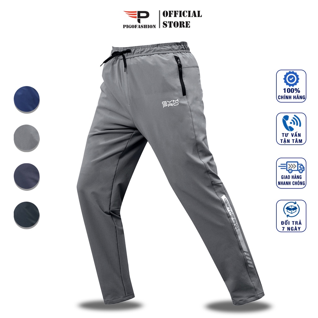 Quần nam dài thể thao chạy bộ chất dù co giãn SPMFP01 PigoFashion có nhiều size và màu
