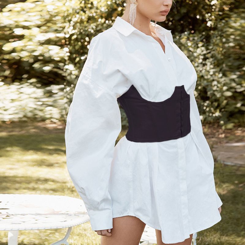 Đầm Tay Phồng Cổ Chữ V Dáng Rộng Phối Nút Thời Trang Cho Nữ